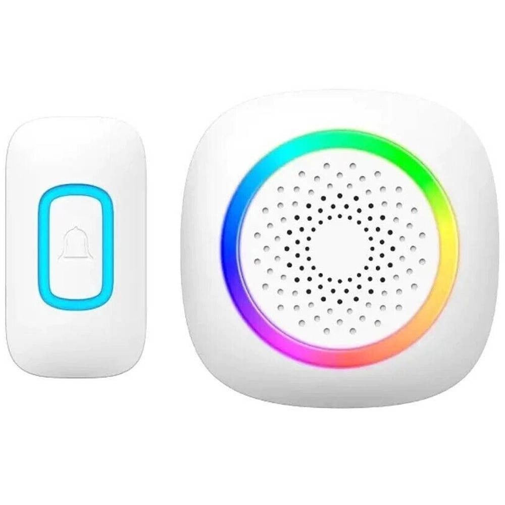 Trade Shop - Campanello Senza Fili Wireless Per Casa Ufficio Luce Rgb 60 Melodie Rl-3995 -