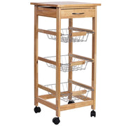 Carrello cucina in legno 37x37x81,5h cm marrone