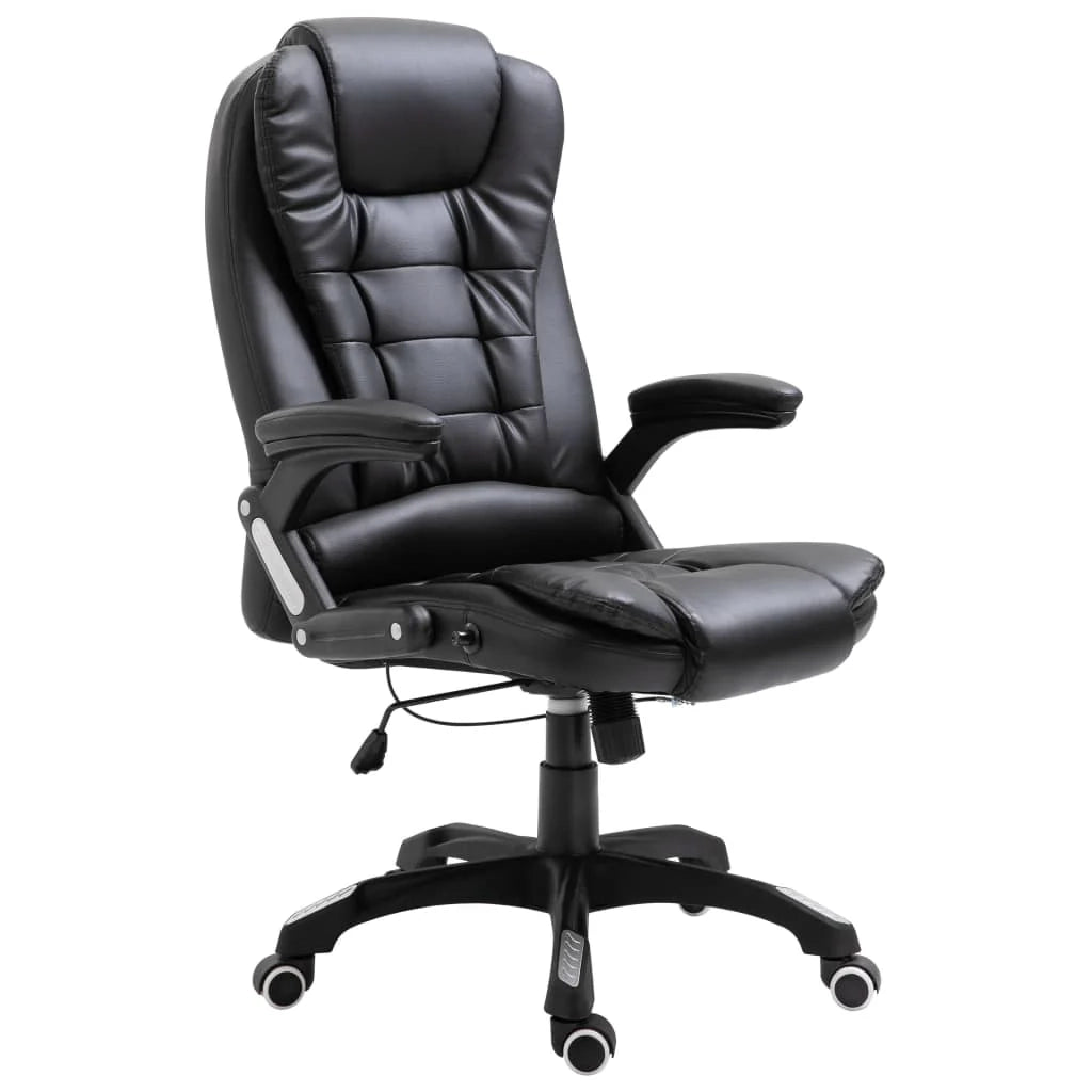 Sedia da ufficio/sedia da studio/sedia per computer in similpelle nera 02_0024044