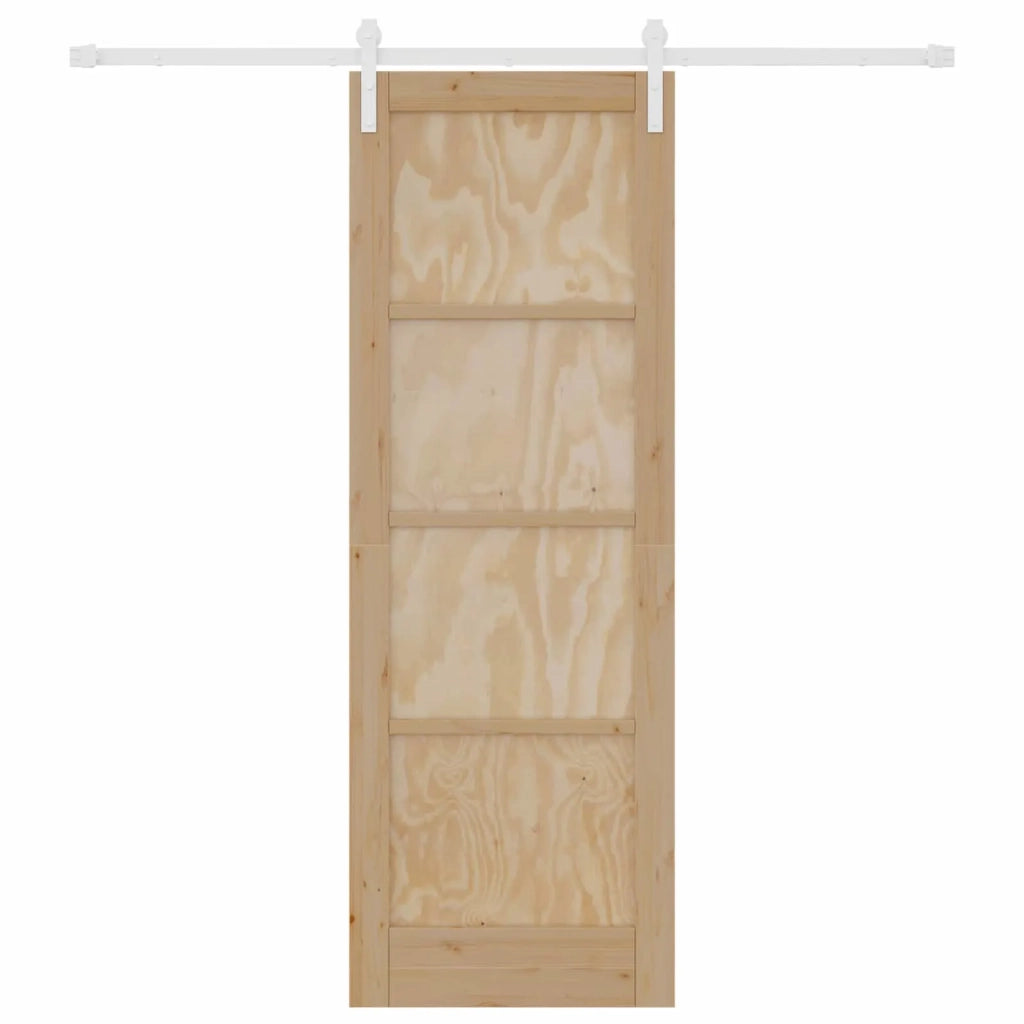 Porta scorrevole Naturale e Bianco 73,5 x 211 cm
