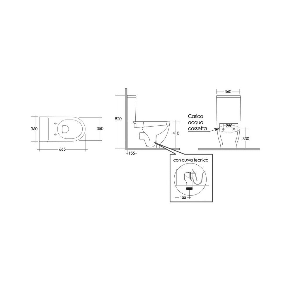 Vaso monoblocco serie moon