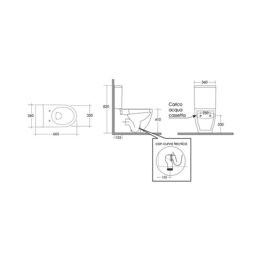 Vaso monoblocco serie moon