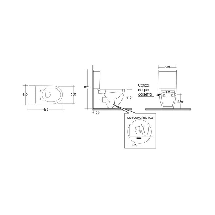 Vaso monoblocco serie moon