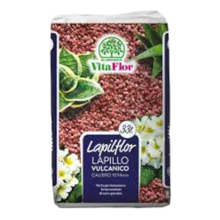 LAPILLO VULCANICO ROSSO vitaflor PER PACCIAMATURA E DECORAZIONE 33 LITRI