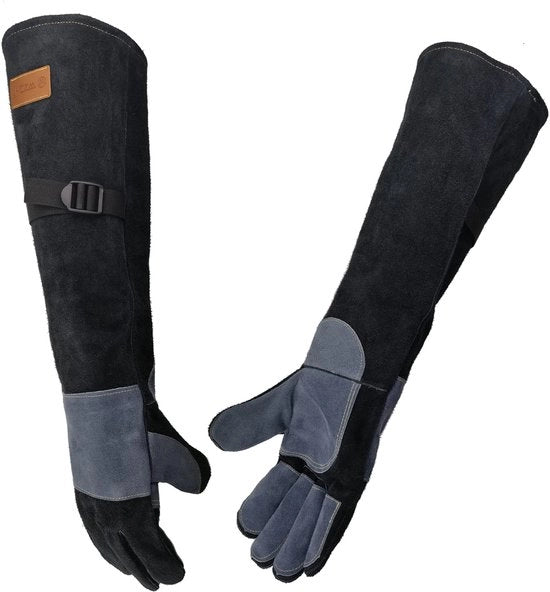 Guanti per maneggiare animali resistenti al morso, 60 CM / 23,6 INCH, guanti da lavoro anti-morsicatura, per maneggiare cani/gatti/uccelli/serpenti/pappagalli/rettili.