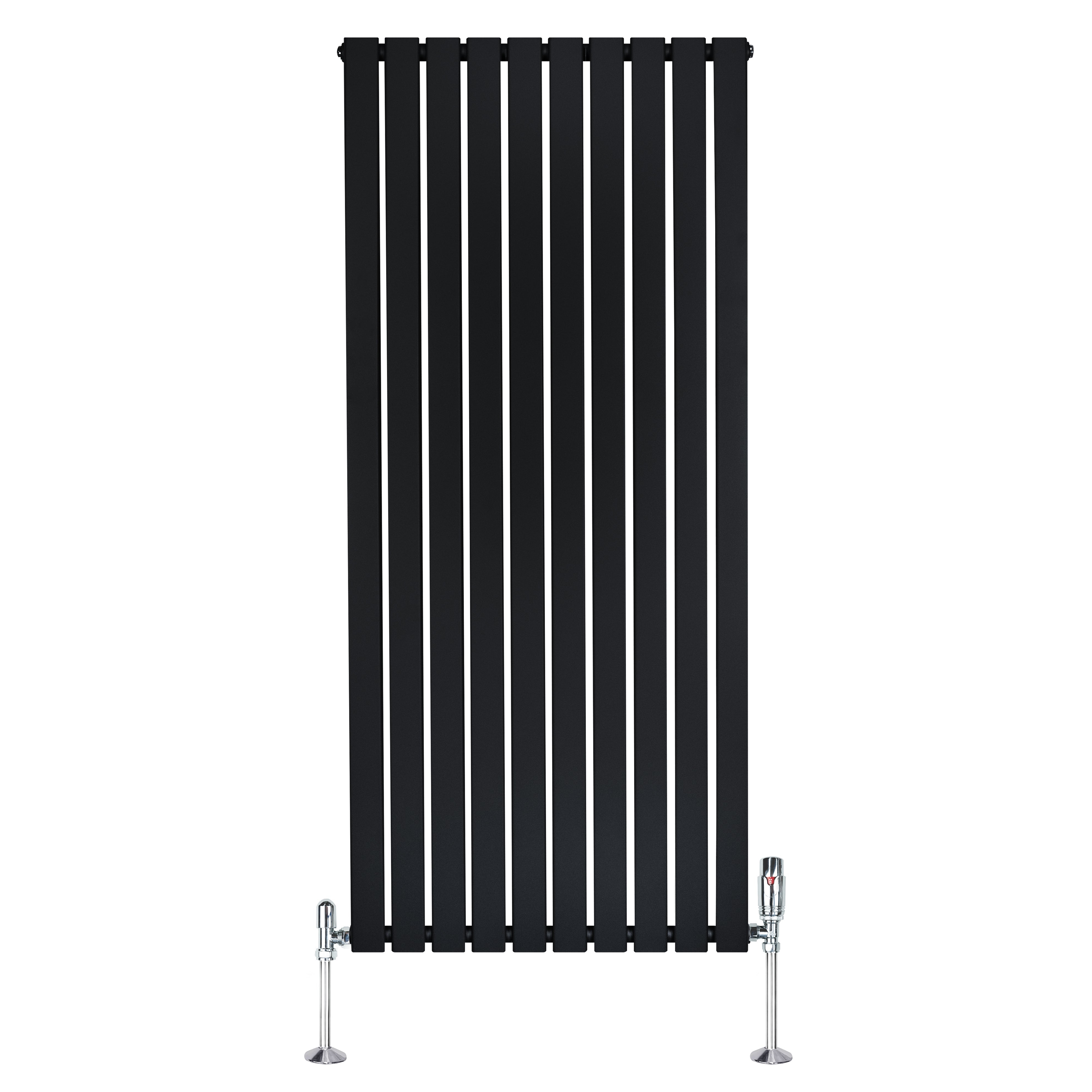 Radiatore Orizzontale 1600 x 700 mm con Valvole TRV Nero