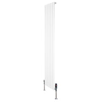 Radiatore Orizzontale 1800 x 420 mm con Valvole TRV Bianco