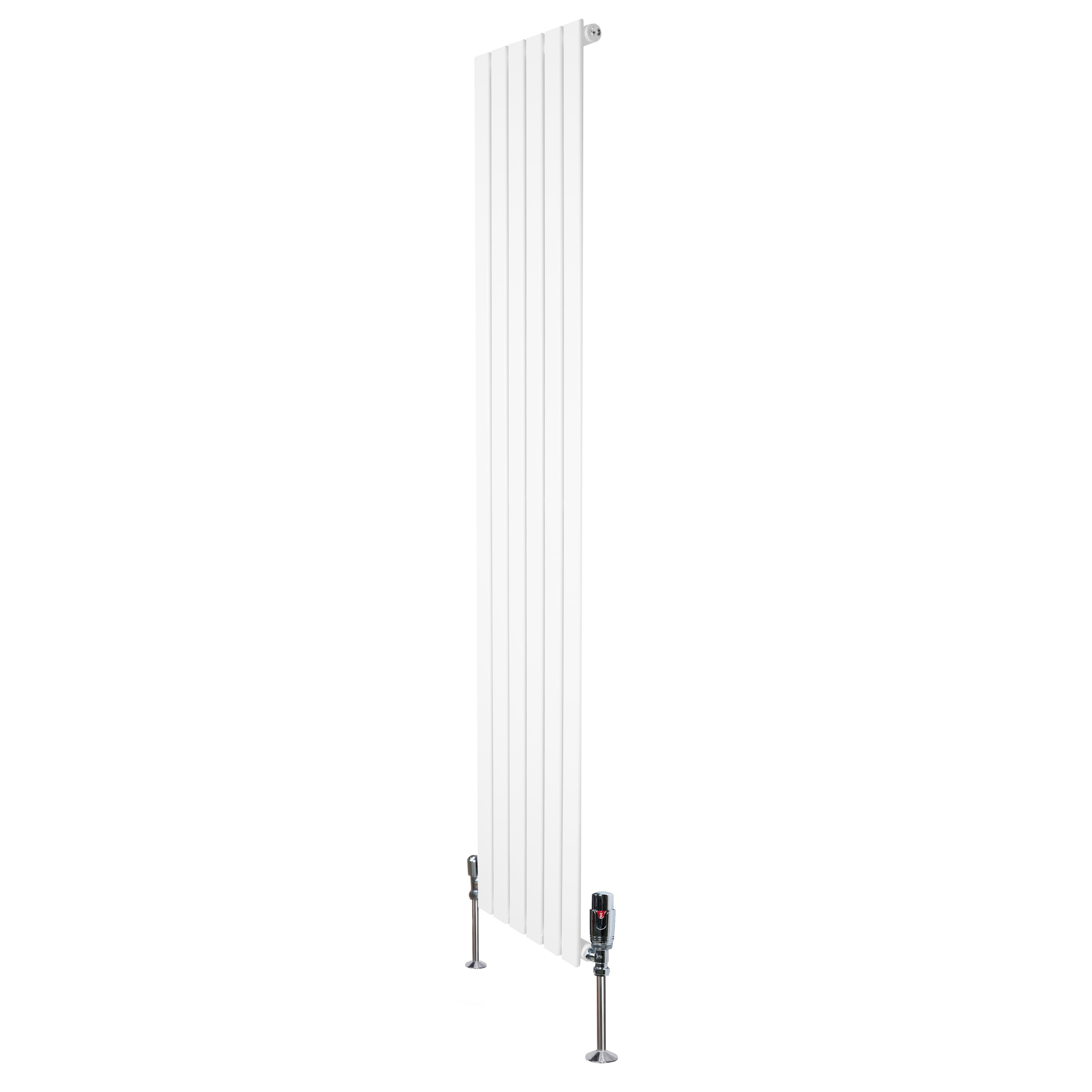 Radiatore Orizzontale 1800 x 420 mm con Valvole TRV Bianco
