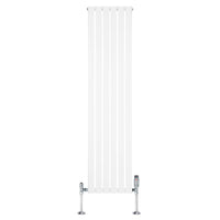 Radiatore Orizzontale 1800 x 420 mm con Valvole TRV Bianco