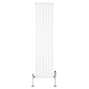 Radiatore Orizzontale 1800 x 420 mm con Valvole TRV Bianco