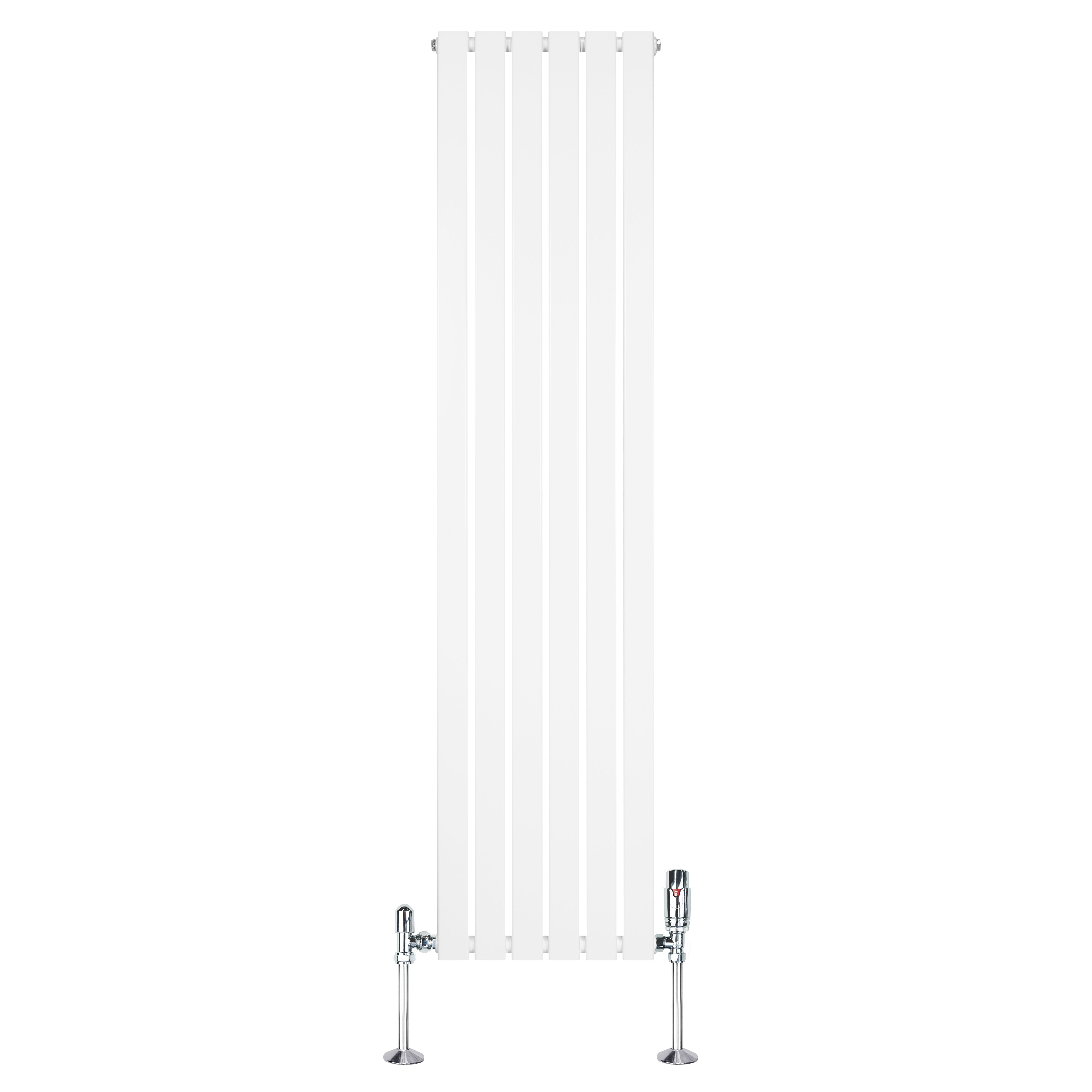 Radiatore Orizzontale 1800 x 420 mm con Valvole TRV Bianco