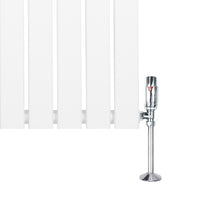 Radiatore Orizzontale 1800 x 420 mm con Valvole TRV Bianco
