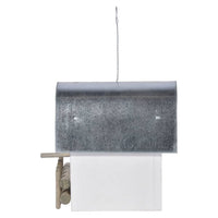 dobar Cassetta Nido Uccelli Ivory Tetto Rotondo Zinco Bianca e Argento 446277