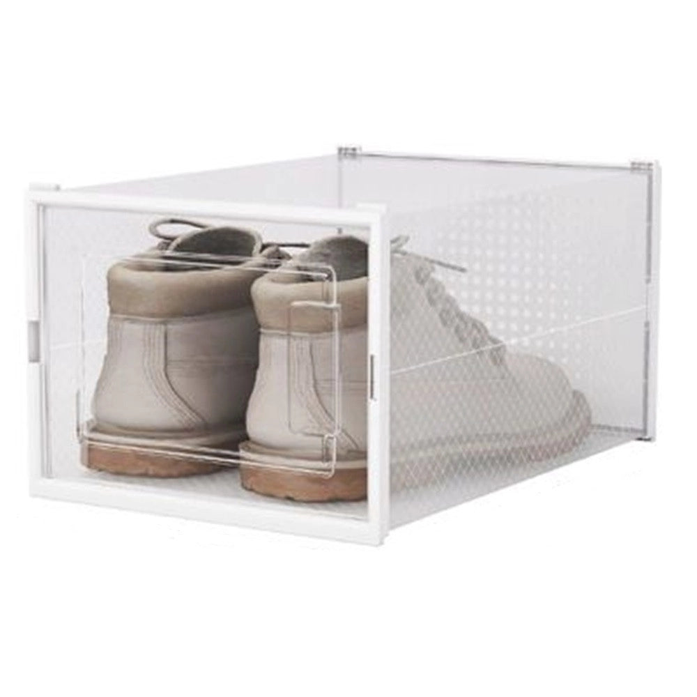 Trade Shop - Box Contenitore Per Scarpe Calzature Scatola Portascarpe 35x25x19.2cm Trasparente 87647 -