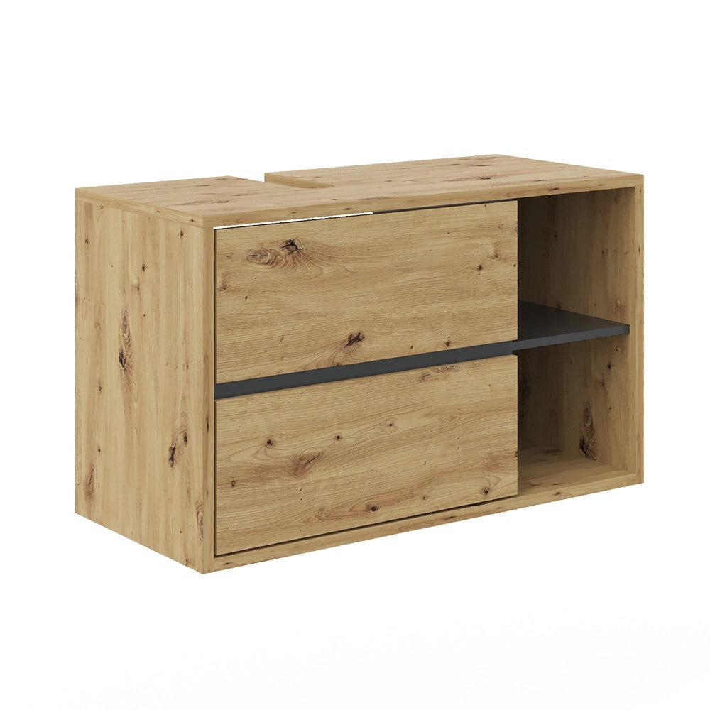 Vicco Mobiletto per lavabo Rovere artigianale 100 x 60 cm