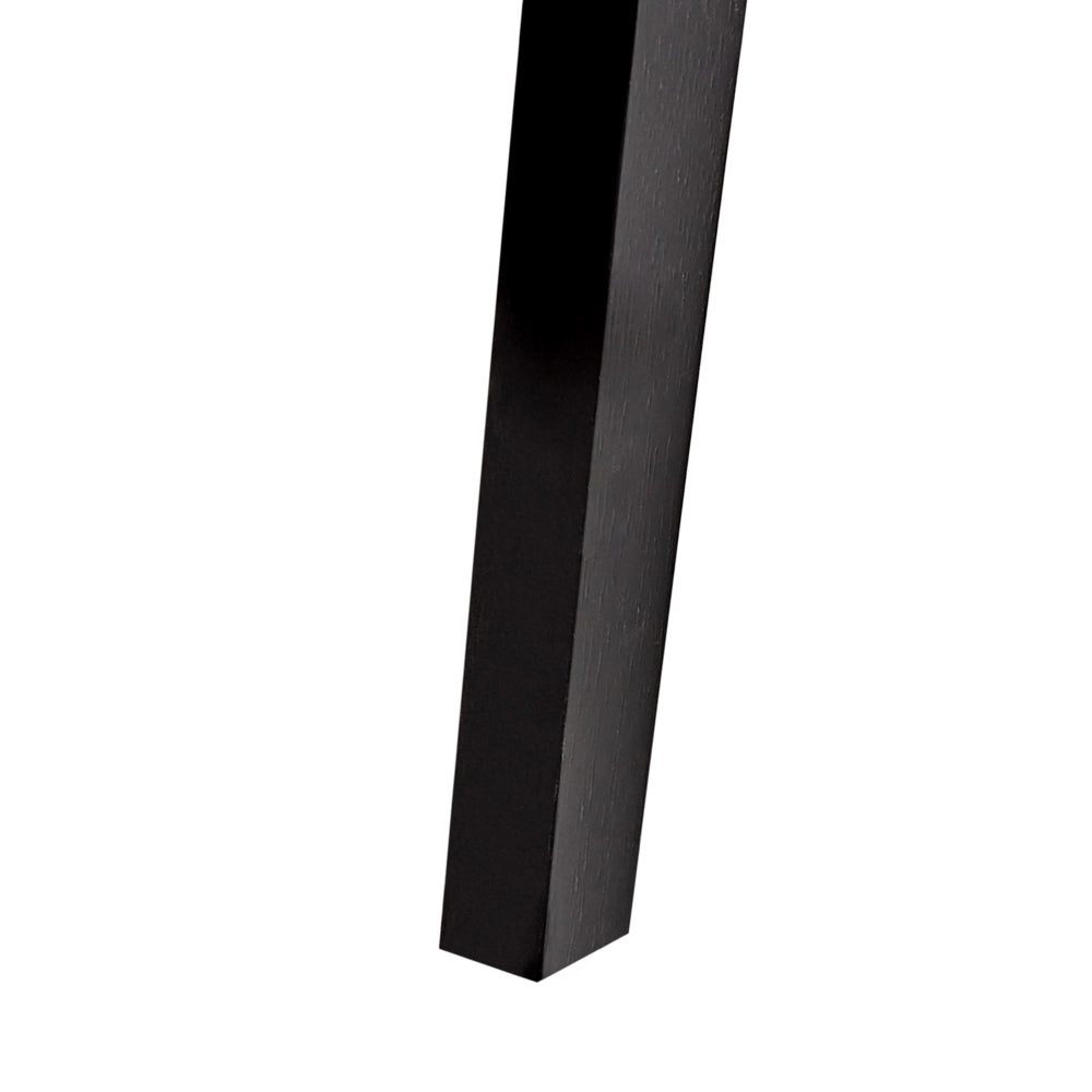 Set di 2 sedie da pranzo Struttura in legno di gomma nero Seduta in tessuto poliestere grigio chiaro Senza braccioli Design retrò