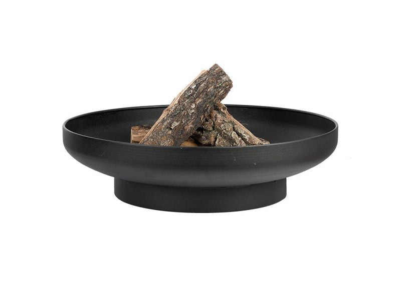 Braciere a legna per giardino Atena in acciaio verniciato nero 58x15cm