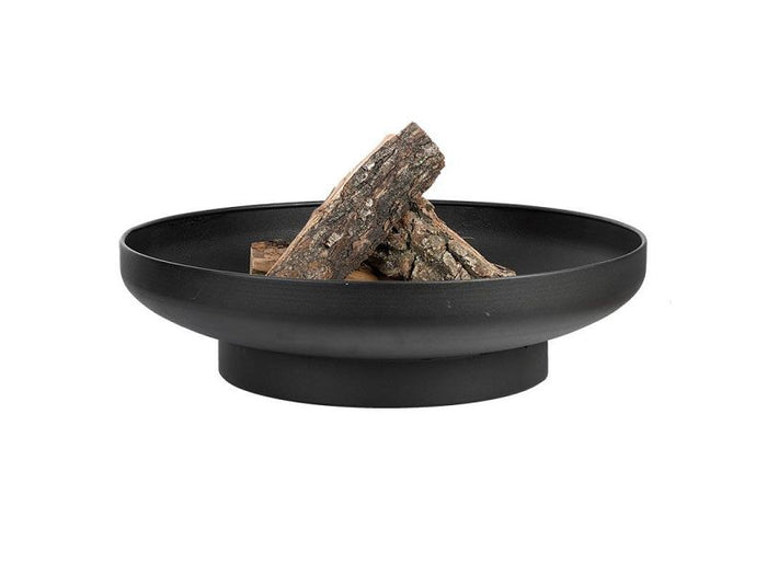 Braciere a legna per giardino Atena in acciaio verniciato nero 58x15cm