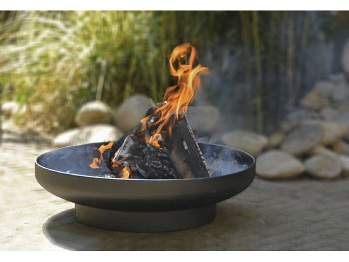 Braciere a legna per giardino Atena in acciaio verniciato nero 58x15cm