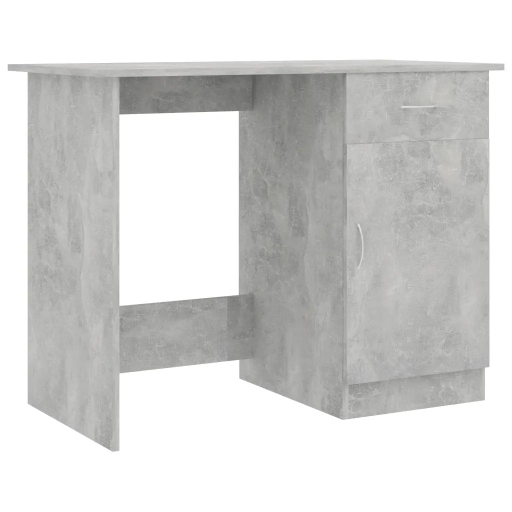 Scrivania-Scrivanie per ufficio e studio-Scrittoio Grigio Cemento 100x50x76 cm in Legno Multistrato 673502