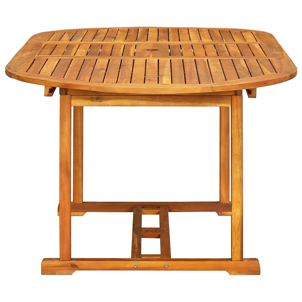 Set Pranzo da Giardino 7pz Legno Massello di Acacia e Textilene
