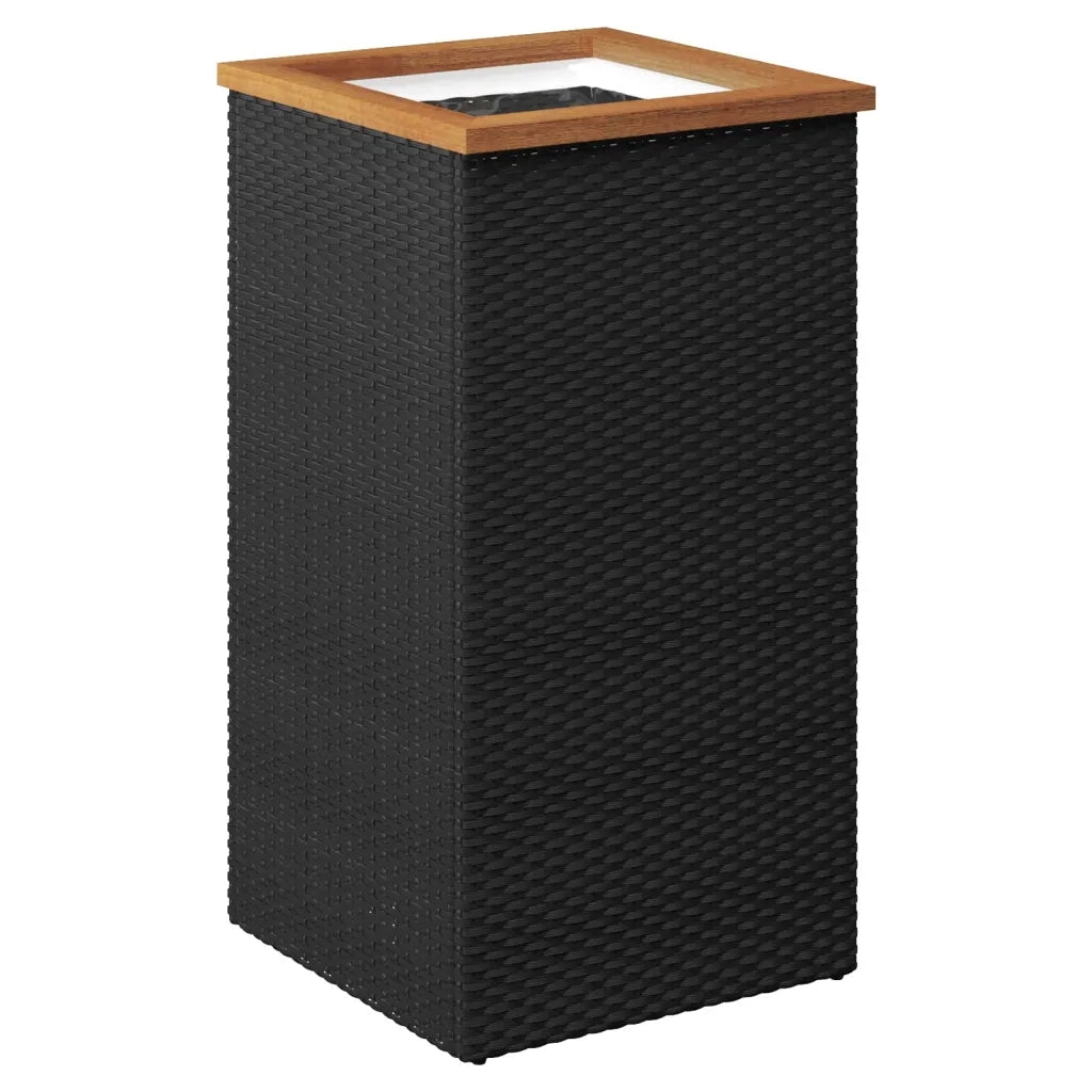 Fioriera Nera 40x40x80 cm in Polyrattancod mxl 81606