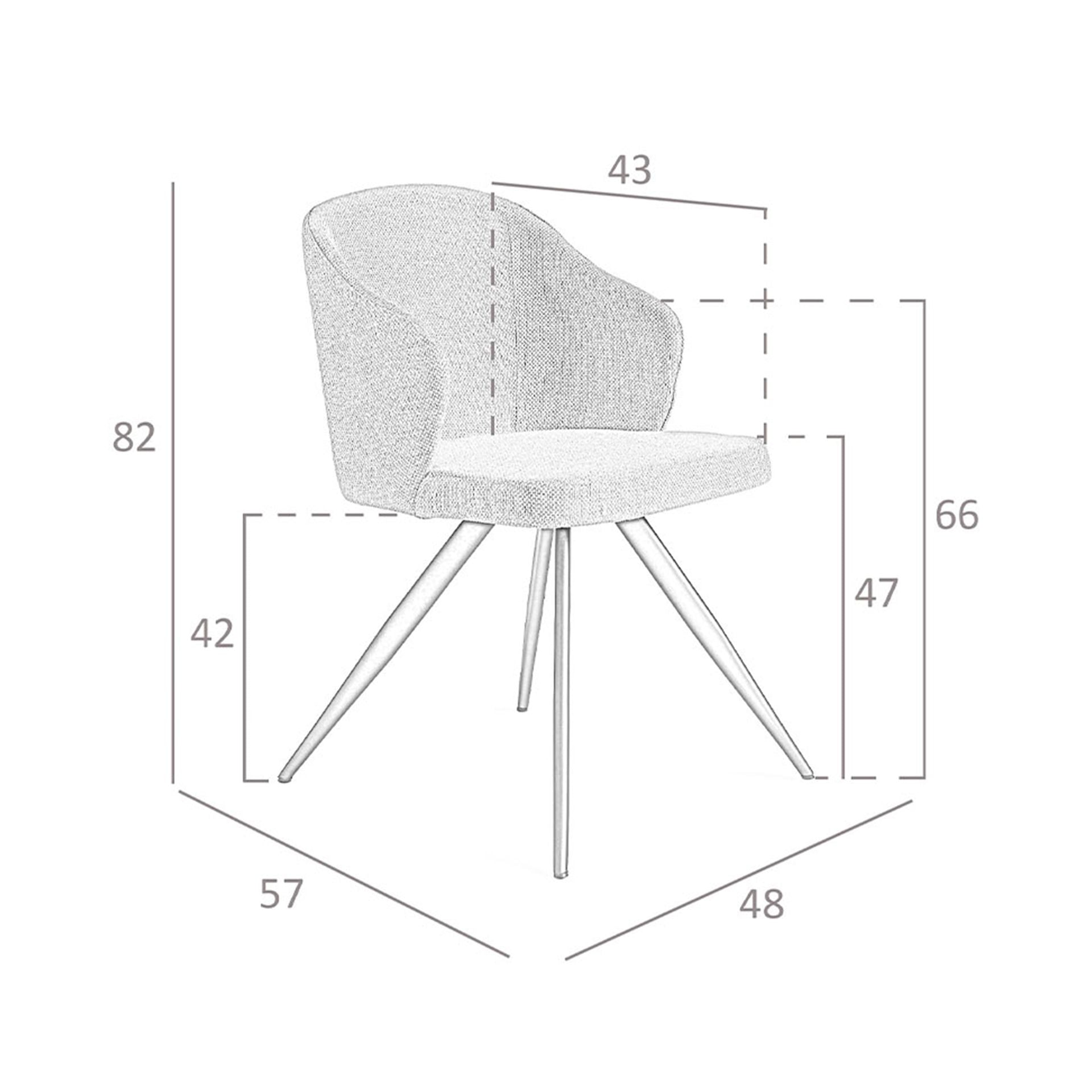 Sedia in tessuto grigio