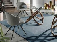 Sedia in tessuto grigio