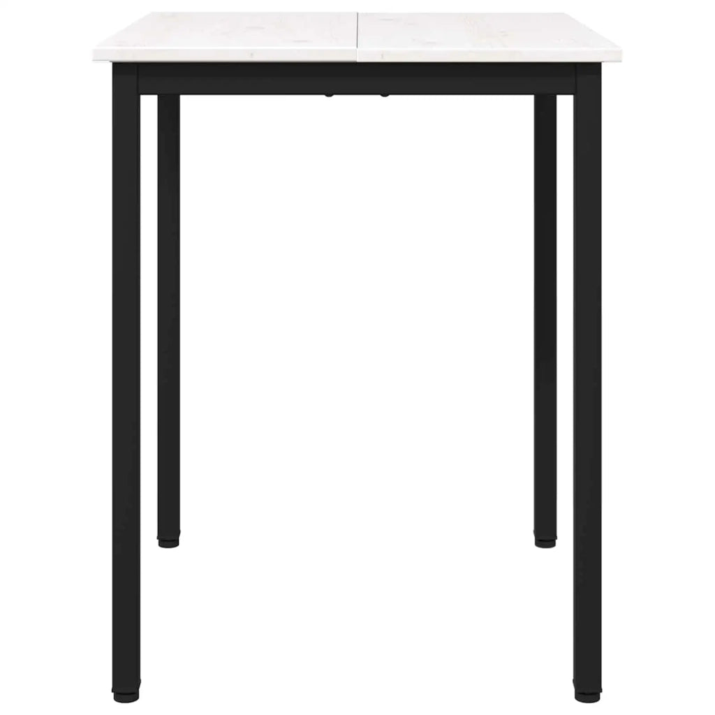 Tavolo da pranzo Bianco 60 x 60 x 75 cm Pino massello 892780