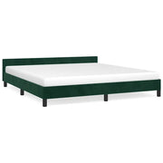 Letto matrimoniale | Letto per adulti | Giroletto senza Materasso Verde Scuro 180x200 cm in Velluto
