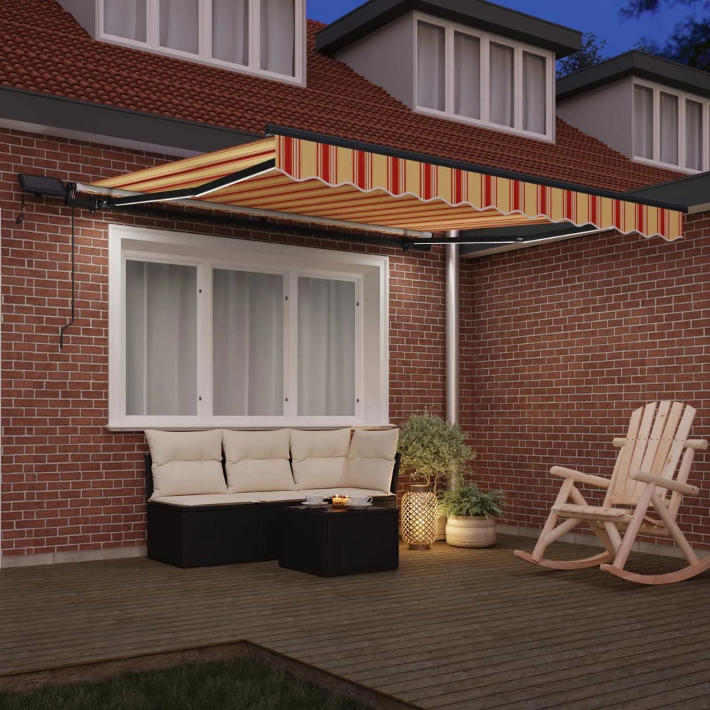 Tenda Retrattile giallo e arancione 350 x 250 cm Tessuto 3330254