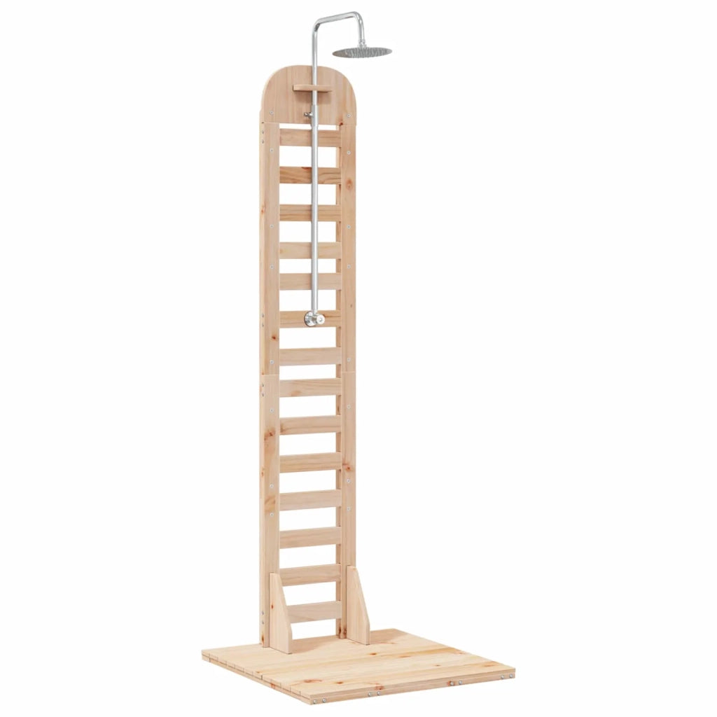 Doccia da esterno 223 cm Legno massello di pino e acciaio inox 886328