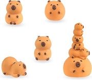 Mini-capybara in miniatura in cera per decorazione di casa e regalo di compleanno - 5 pezzi - per dashboard e casa di bambole - giardino dei sogni.