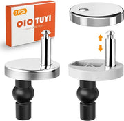 Due toilet zoccolature di fissaggio, sospensioni e viti per fissaggio coperchio, pezzi di ricambio per zoccolature di toilette in acciaio inossidabile, sospensioni softclose per zoccolature di toilette, supporto coperchio toilette