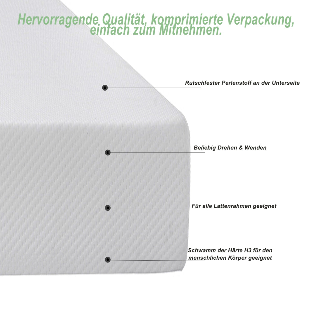 Materasso in schiuma bianco 140x200 cm