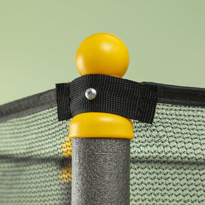 Trampolino Elastico per Bambini da 3 Anni Ø160 cm con Rete di Protezione Nero