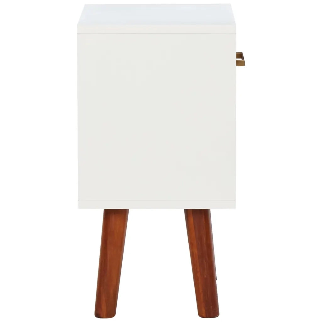 Set di 2 Comodini | Armadio da Notte | Mobiletto da notte in Legno Massello di Acacia 40x30x57 cm