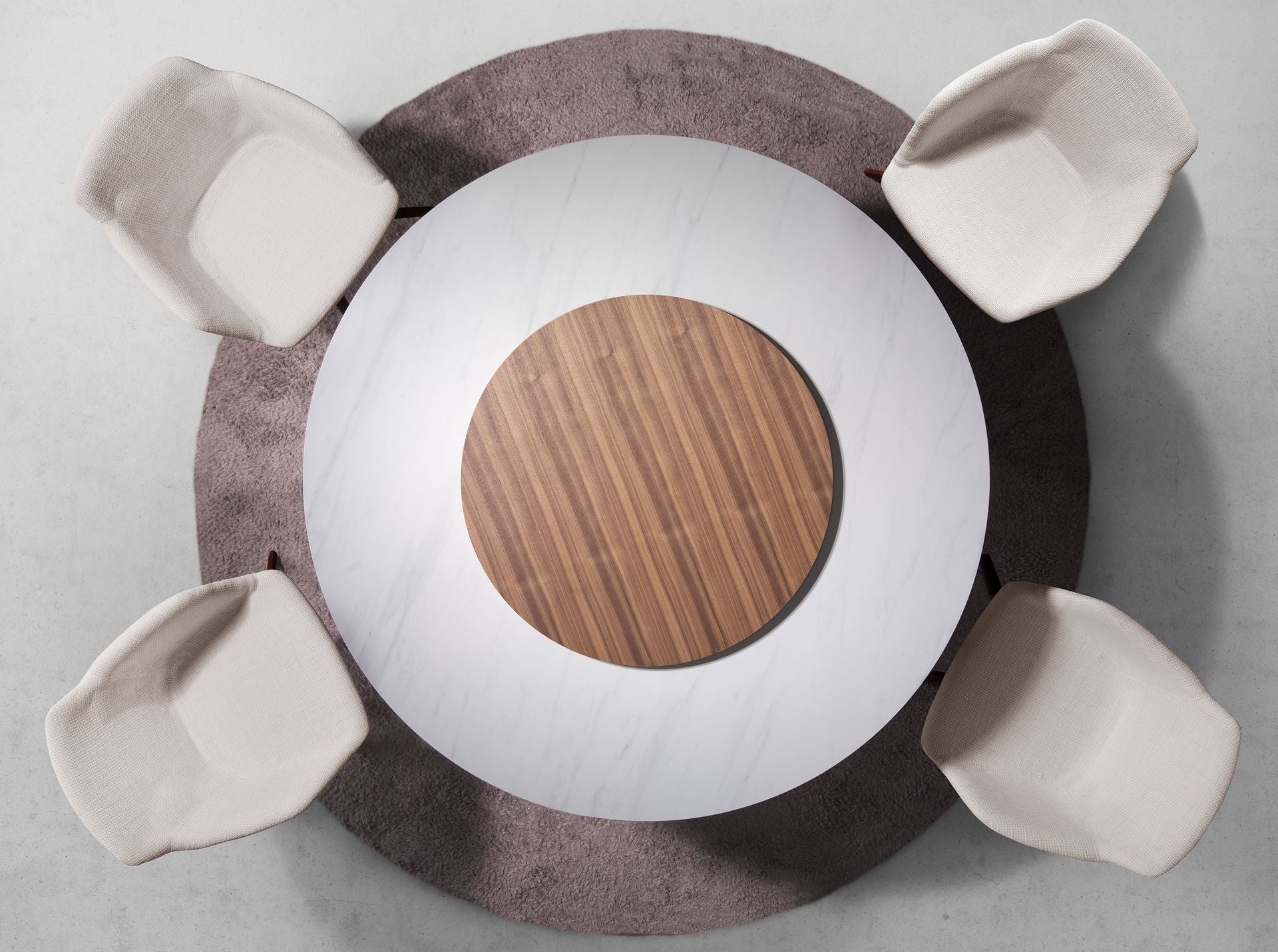 Sedia girevole in tessuto beige