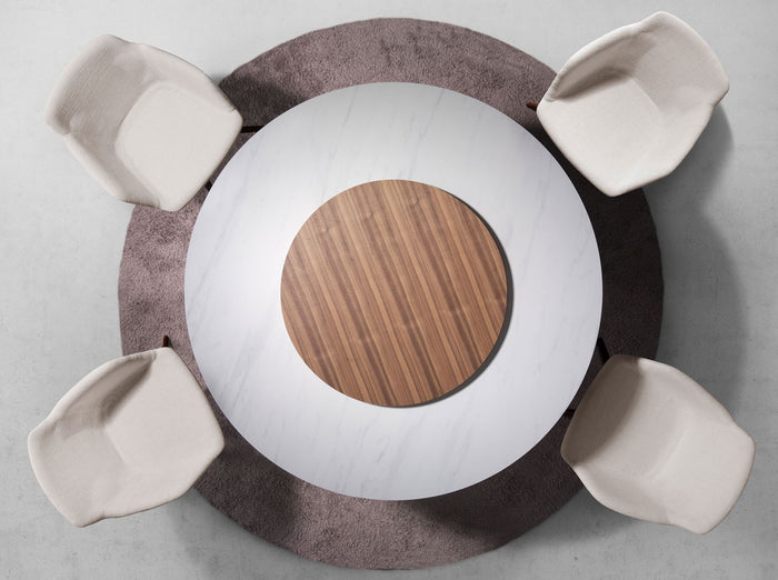 Sedia girevole in tessuto beige