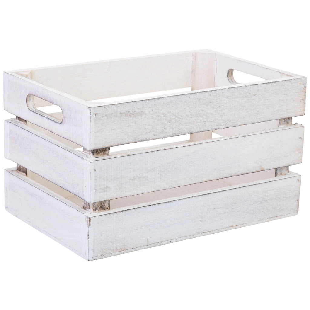 Cassetto in legno bianco 18x12x10h cm