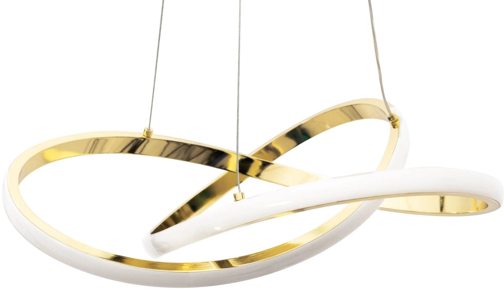 Lampada Da Soffitto Pensile Ring Moderno Led+telecomando App390-cp Oro
