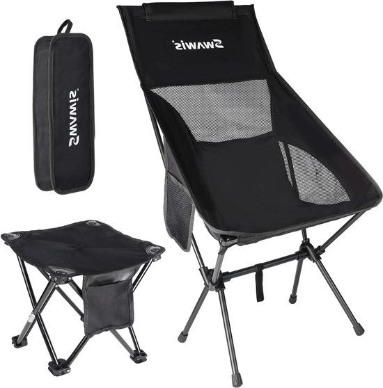 Sedile da campeggio pieghevole - trasportabile - 150 kg - sedile da pesca - leggero - sedile trasportabile - sedia pieghevole - appoggio pieghevole - outdoor - spiaggia - pesca - picnic - viaggi