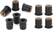 Viti di gomma universali M6 a 10 pezzi - set di sostituzione - per motocicletta/ATV - leggero e facile da usare - viti di gomma
