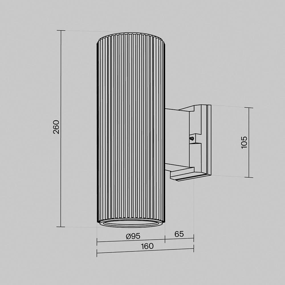 Lampada Da Parete Moderna Da Esterno Metallo Bianco Luce2E27 60W Ip54