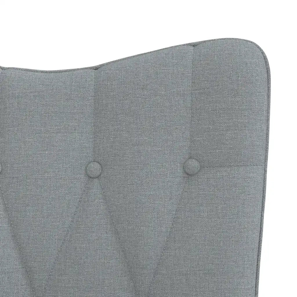 Sedia a Dondolo Grigio Chiaro in Tessuto CFW1088265