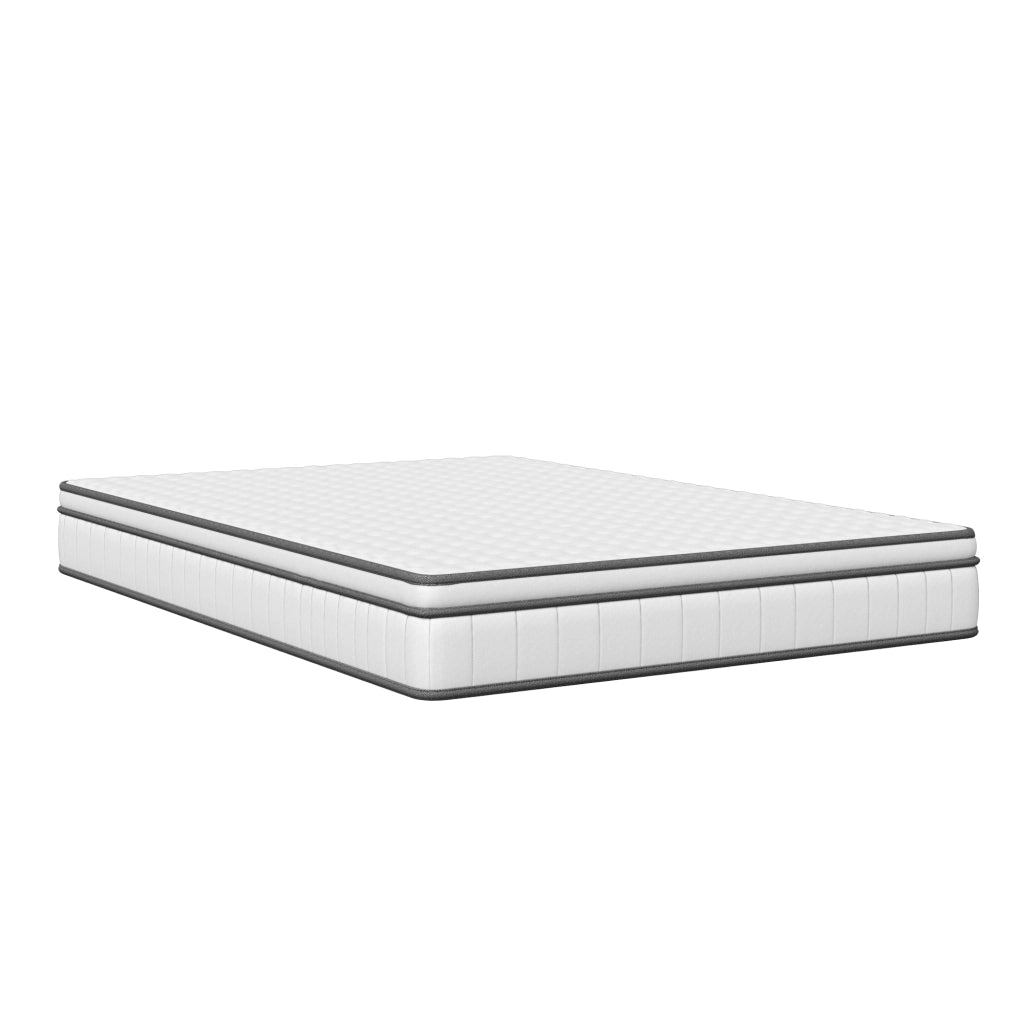 Materasso singolo 90x200 cm 25 cm a molle insacchettate 7 zone H2 memory foam 3D Oeko-Tex ortopedico - bianco