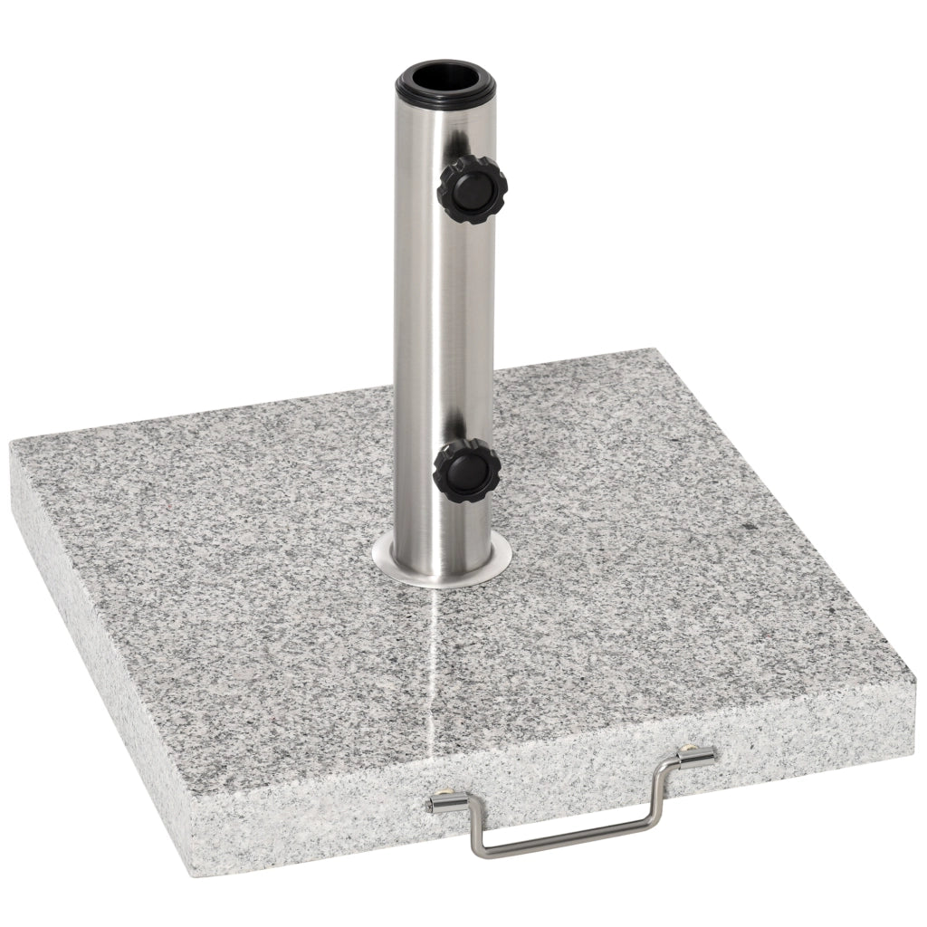 Supporto per ombrellone in acciaio con maniglie ¨C zephmum ¨C grigio per diametro 3.8-4.8 cm