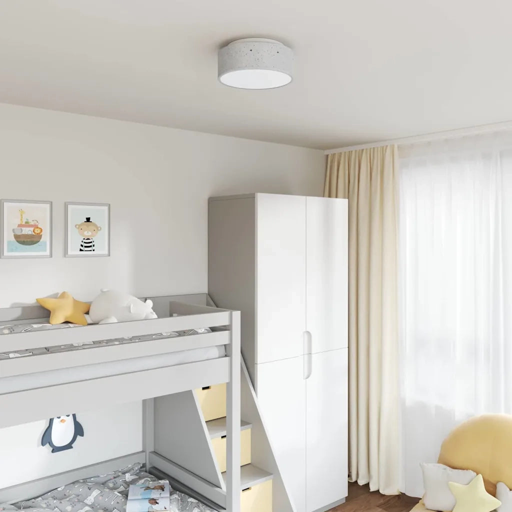 Lampada da soffitto Grigio 30 x 30 x 13,5 cm Tessuto CFW3910865