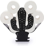Supporto per carta igienica - Design Cactus - Stile libero e fissaggio alla parete - Contenitore di stoccaggio per la cucina bagno e toilette