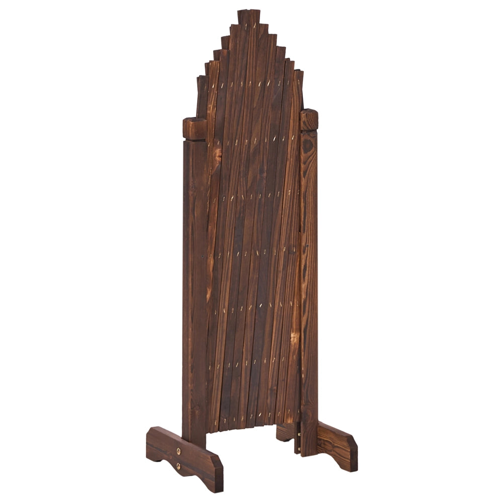 Divisorio da giardino Traliccio in legno di abete marrone scuro Schermo per la privacy 152 x 90 cm Estensibile Pieghevole